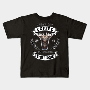 Messy Bun Coffee Run And Getting Stuff Done Kids T-Shirt